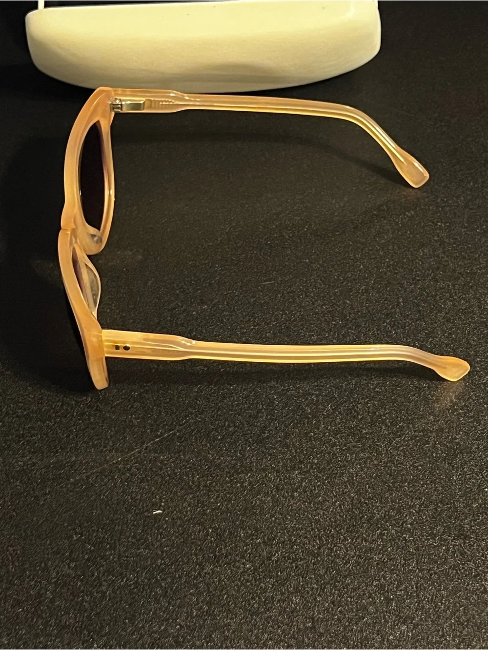 NWOT 10 Crosby Derek Lam Light Pink Frame Sunglasses with Dark Lenses